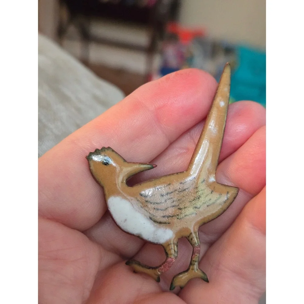 Arizona Enamel Roadrunner Bird Vintage Possibly Native